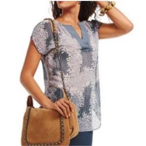 Cabi Style 278 Printed Stitch Placket Blouse